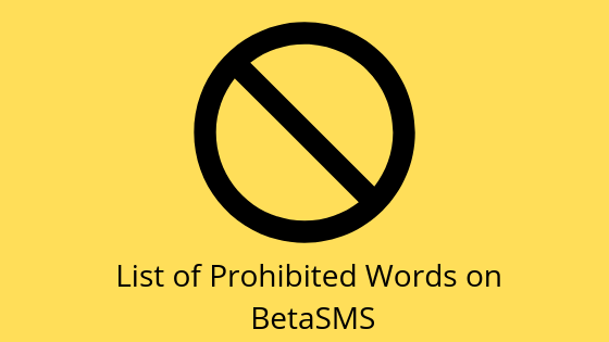 Banned Words On BetaSMS Platform | Bulk SMS